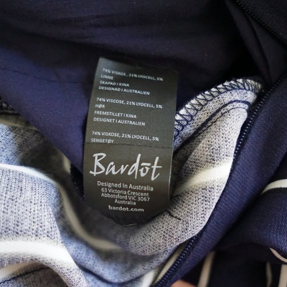 Bardot Layla Striped Jumpsuit Size US6/S in Navy - Picture 8 of 14